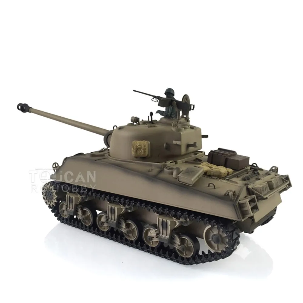 헝롱 1/16 커스텀 TK7.0 M4A3 셔먼 메탈 RC 탱크 3898 360 ° 크리스마스 선물용 터렛 원격 조종 자동차 TH19789-SMT2