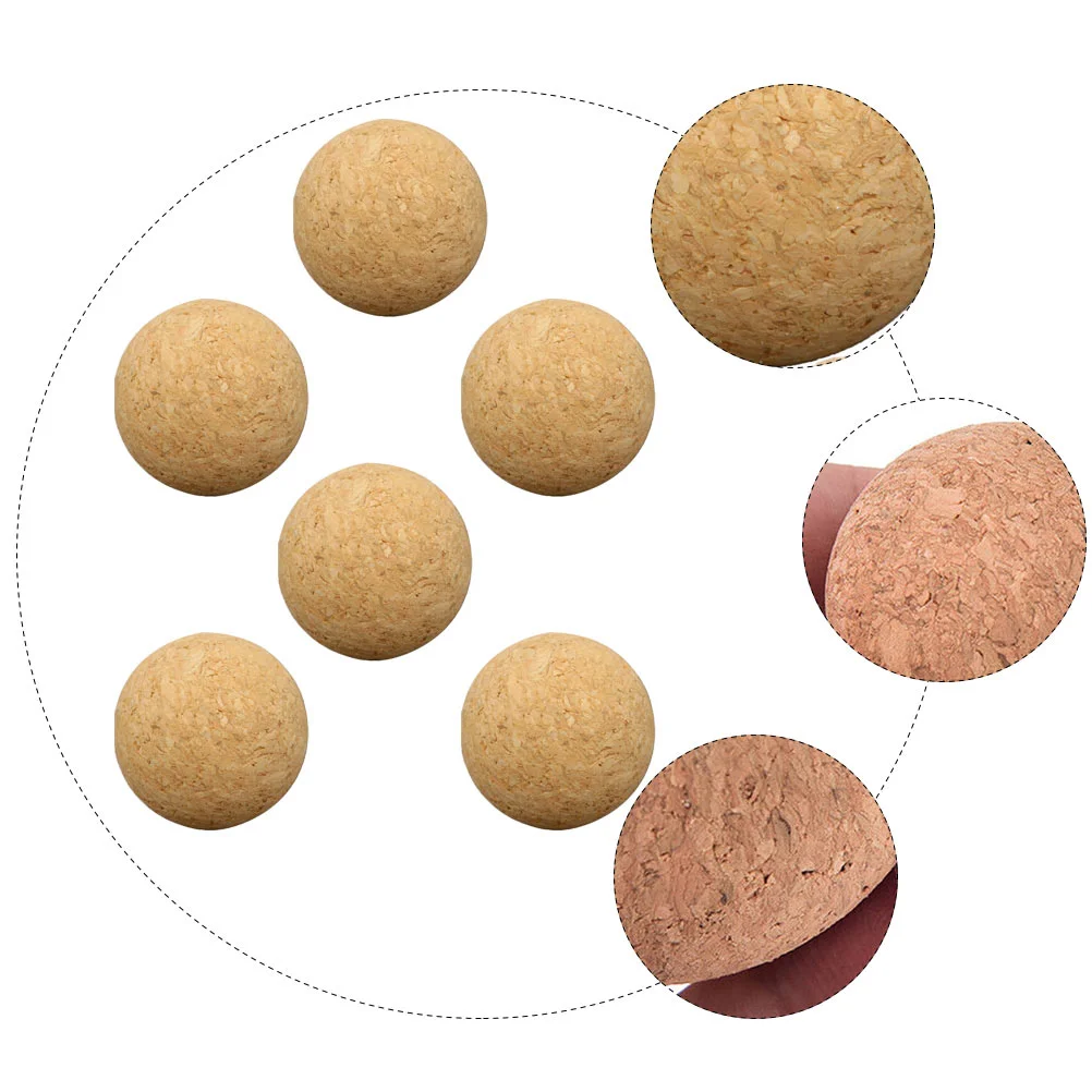 6Pcs Professional Foosball Balls Lightweight Compact Table Soccer Accessory Wear Resistant Cork Balls Replaceable Sports