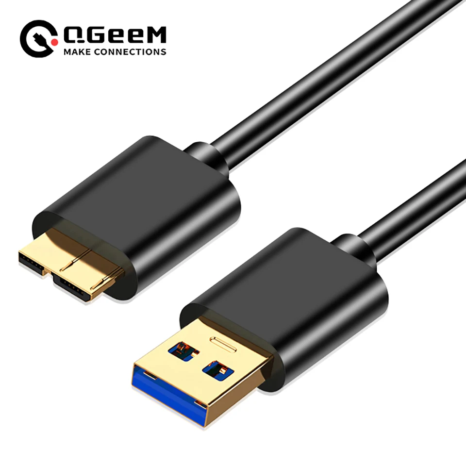 QGEEM Cable USB 1,5 tipo A Micro B para disco duro externo HDD, Samsung