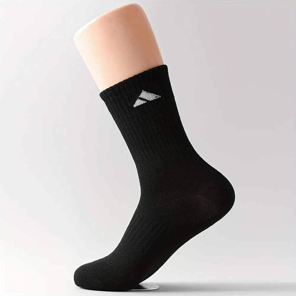 Calcetines deportivos para hombre 20 piezas/10 pares, calcetines deportivos transpirables blancos y negros, calcetines c