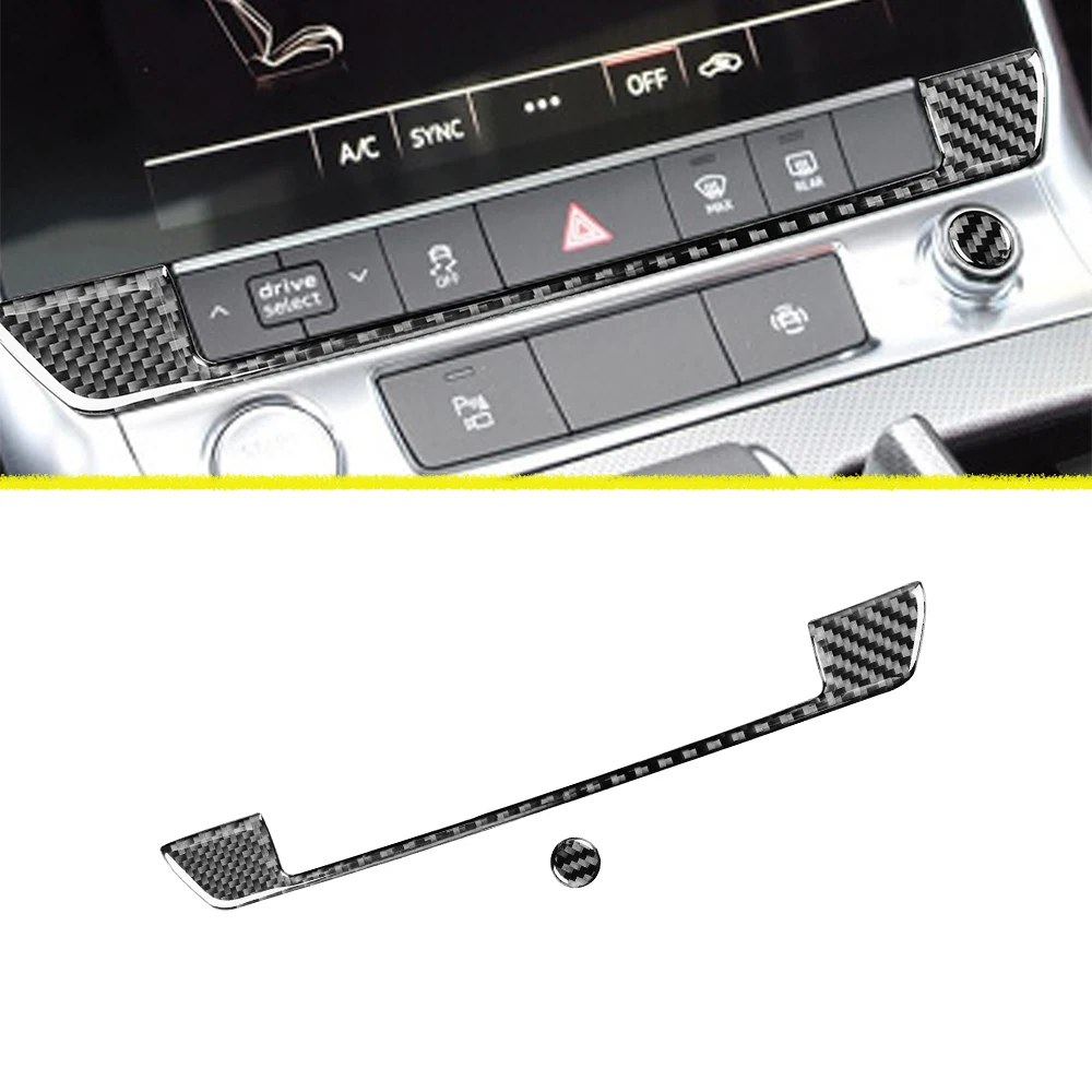 

Отделка интерьера автомобиля, Φ панель переключателя, декоративная Обложка, отделка, наклейка для Audi A6 C8 A7 2019 2020 2021 2022, молдинги из углеродного волокна