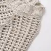 TRAF Hollow Out Knit Autumn Sweater for Women Transparent Short Top Beach Pullover Women Clothing 2142116 4