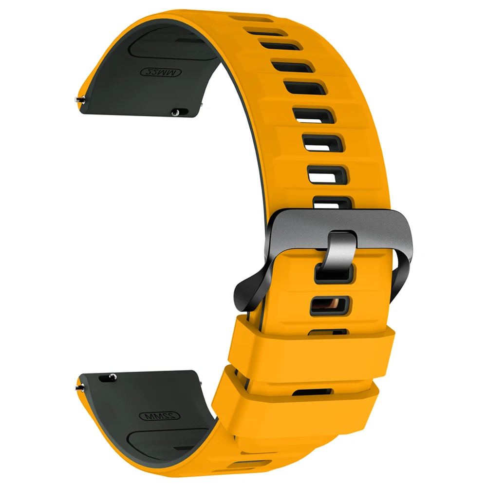 Enhanced Soft Rubber Sports Strap | Premium Replacement Bracelet, 20mm/22mm