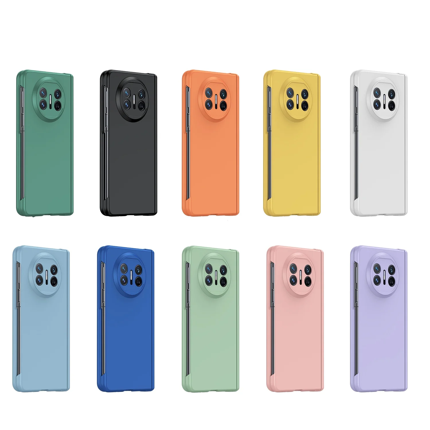 Premium Candy Color Hard PC Phone Case with Hinge Connection and Luxury Skin Feel