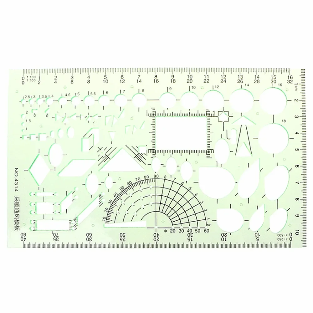 2 stencil circolare per disegnare, cerchio modello righello