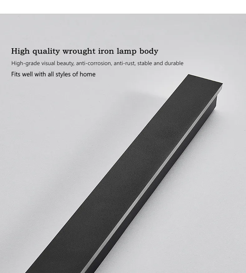 wall sconce lighting LED long wall lamp modern minimalist living room TV background wall strip lamp bedroom bedside lamp aisle line lamp wall mounted lights