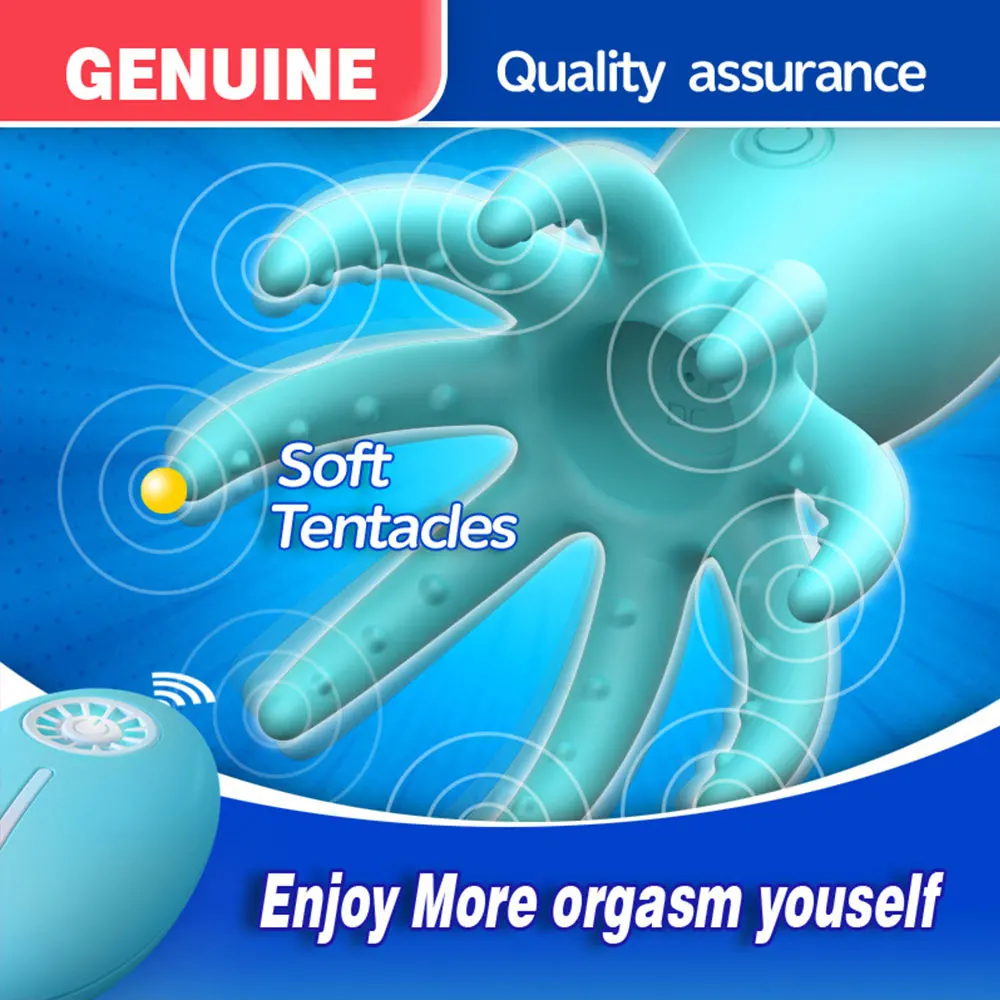 Sex Toys for Man Octopus Dildo Vibrator Remote Control Vibration Anal