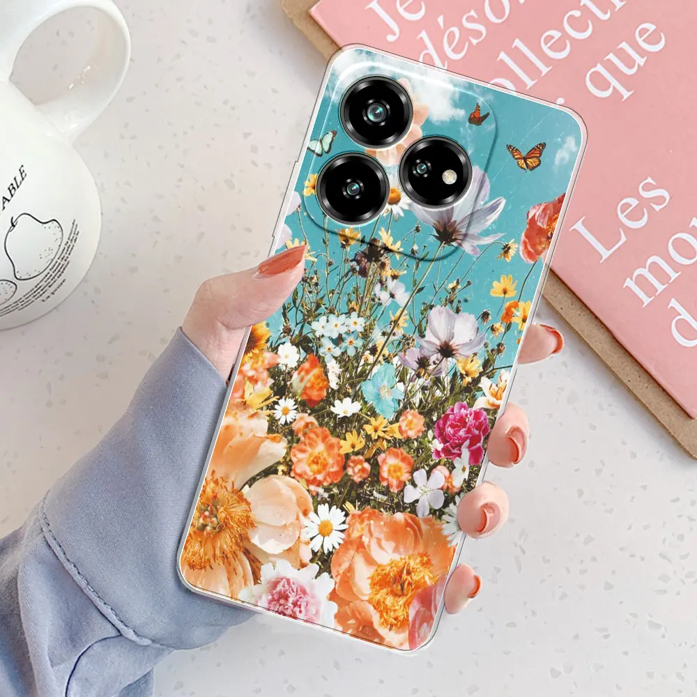 HGJTF Custodia per ZTE Axon 40 Pro (6.67 pollici), Ultra sottile Anti-giallo Trasparente Morbida TPU Silicone Anti Graffio Bumper Protettiva Custodie, per ZTE Axon 40 Pro Cover - YQ29