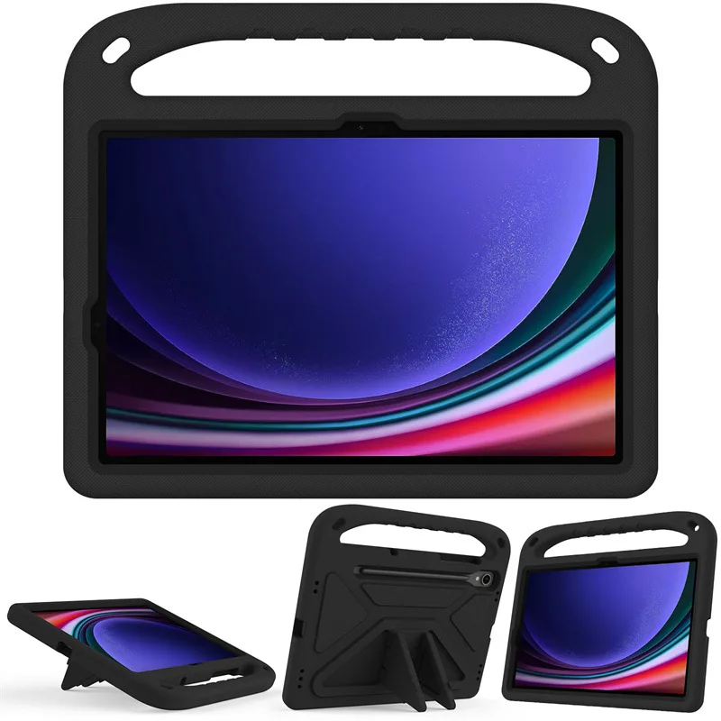 Durable EVA Tablet Case with Adjustable Stand - Vibrant Blue