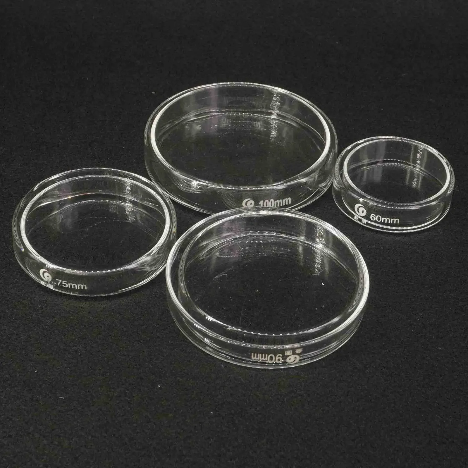 Petri Culture Dish Lab Cell Clear Sterile Chemical Instrument 60/75/90/100/120mm Borosilicate Glass With Lids