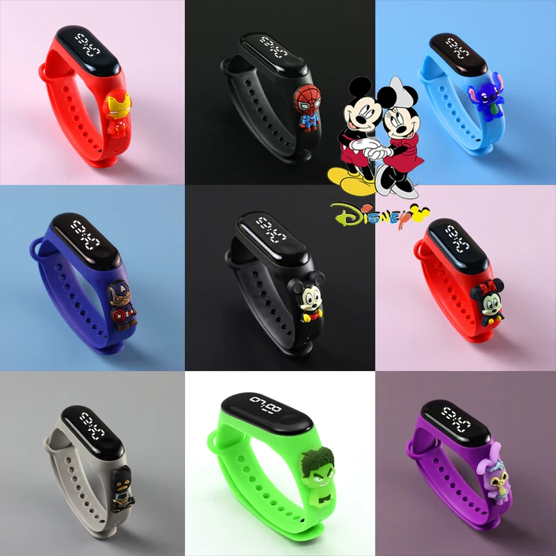 Детские часы Disney с Микки для девочек, электронный браслет