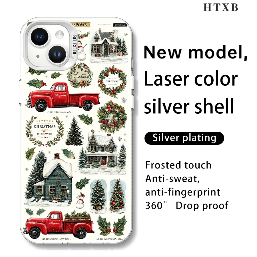 Merry Christmas Phone case for iPhone 17 to 11 Pro Max Plus