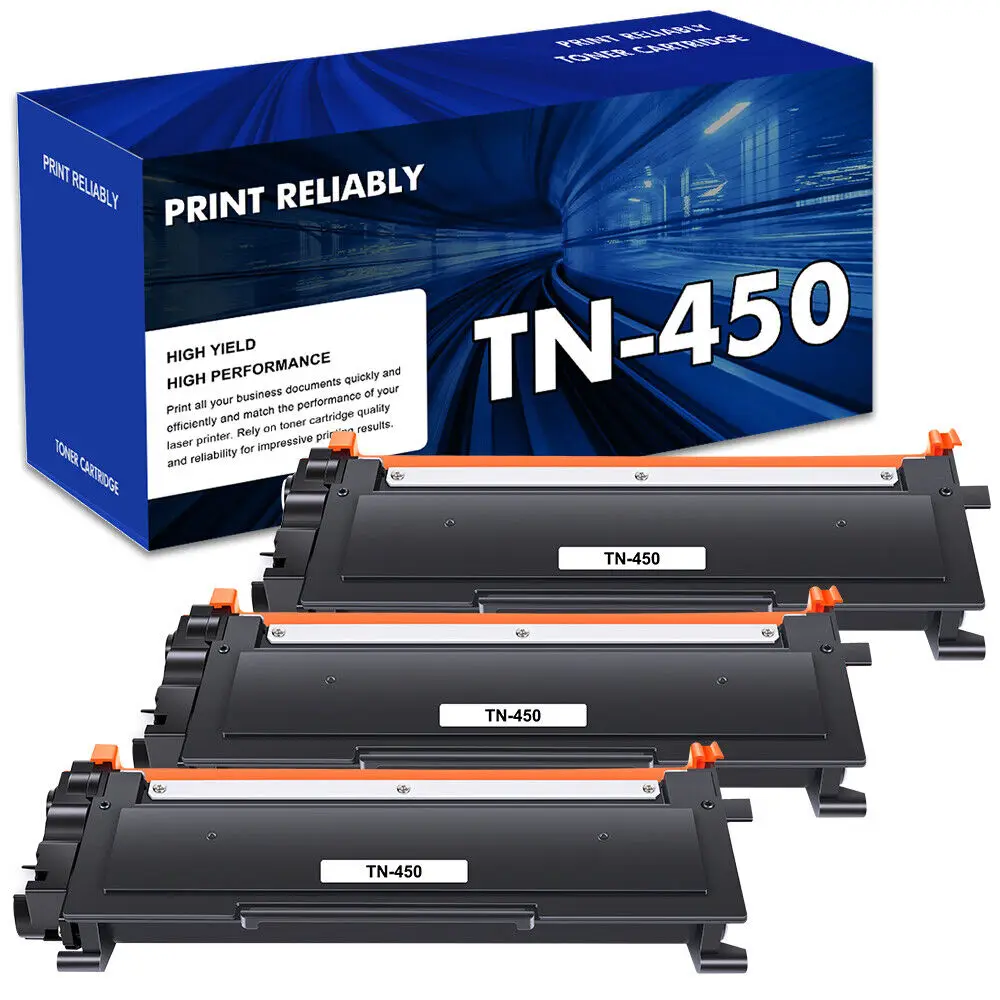 Confezione Da 3 Cartucce Di Toner Tn450 Tn-450 Per Brother Mfc-7360N Mfc-7460Dn Mfc-7860Dw