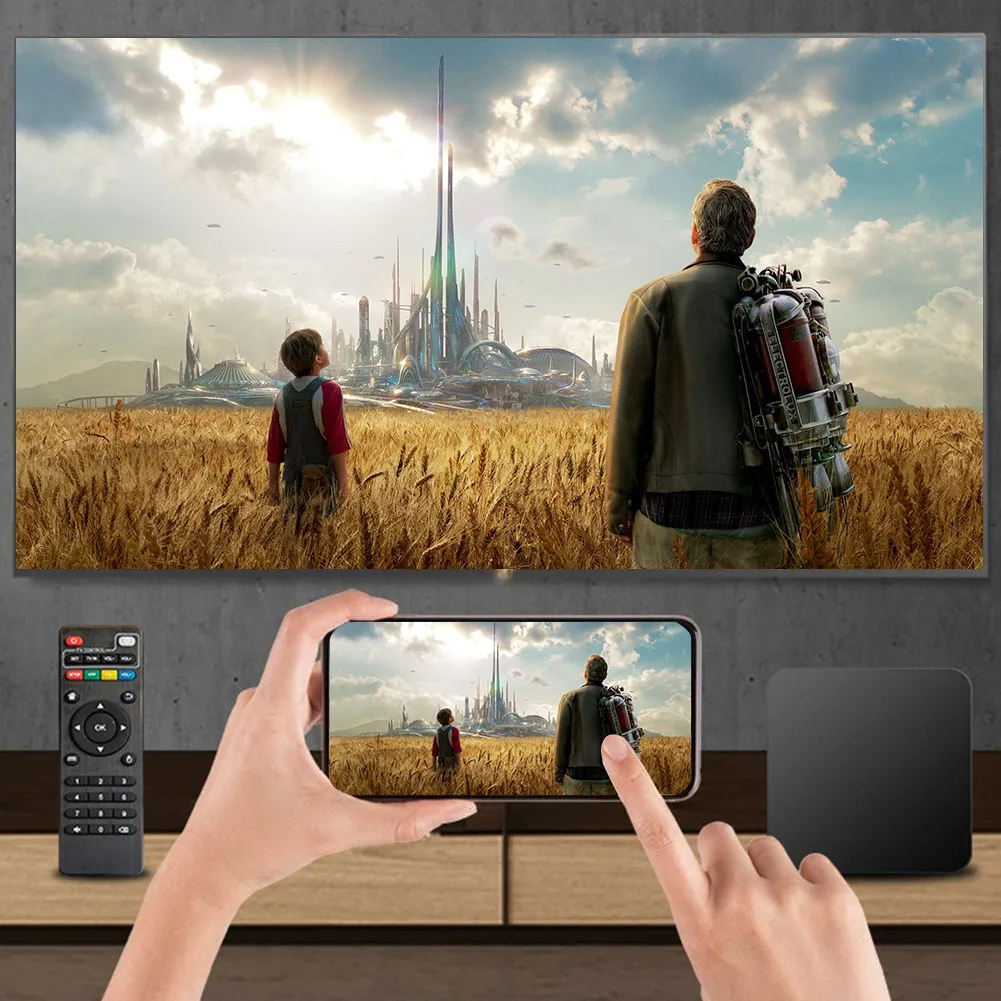 Android 12 Smart TV Box RK3228A Quad Core 2.4G&5G Dual WiF Home Video Player 4K HD TV Media Player RAM 1GB ROM 8GB