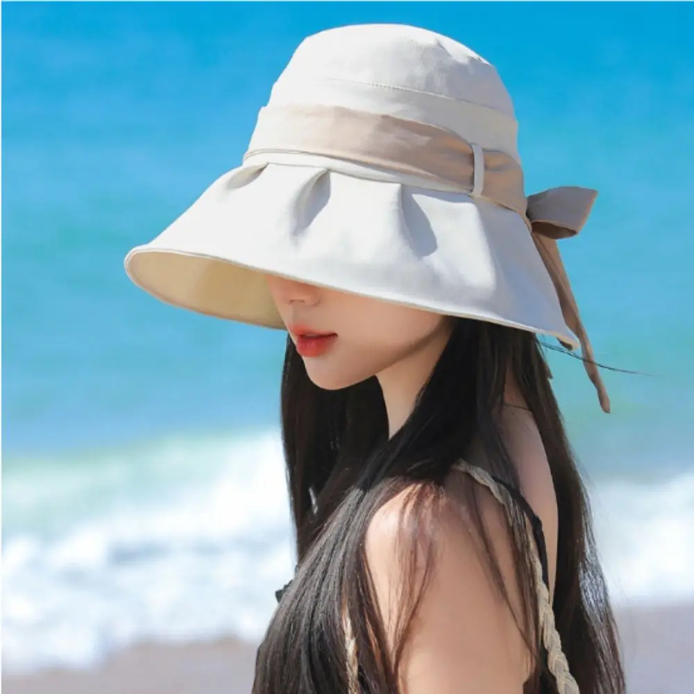 조절 가능한 활 어부 모자, 휴대용 자외선 차단 넓은 챙, 통기성 비치 캡, 소녀