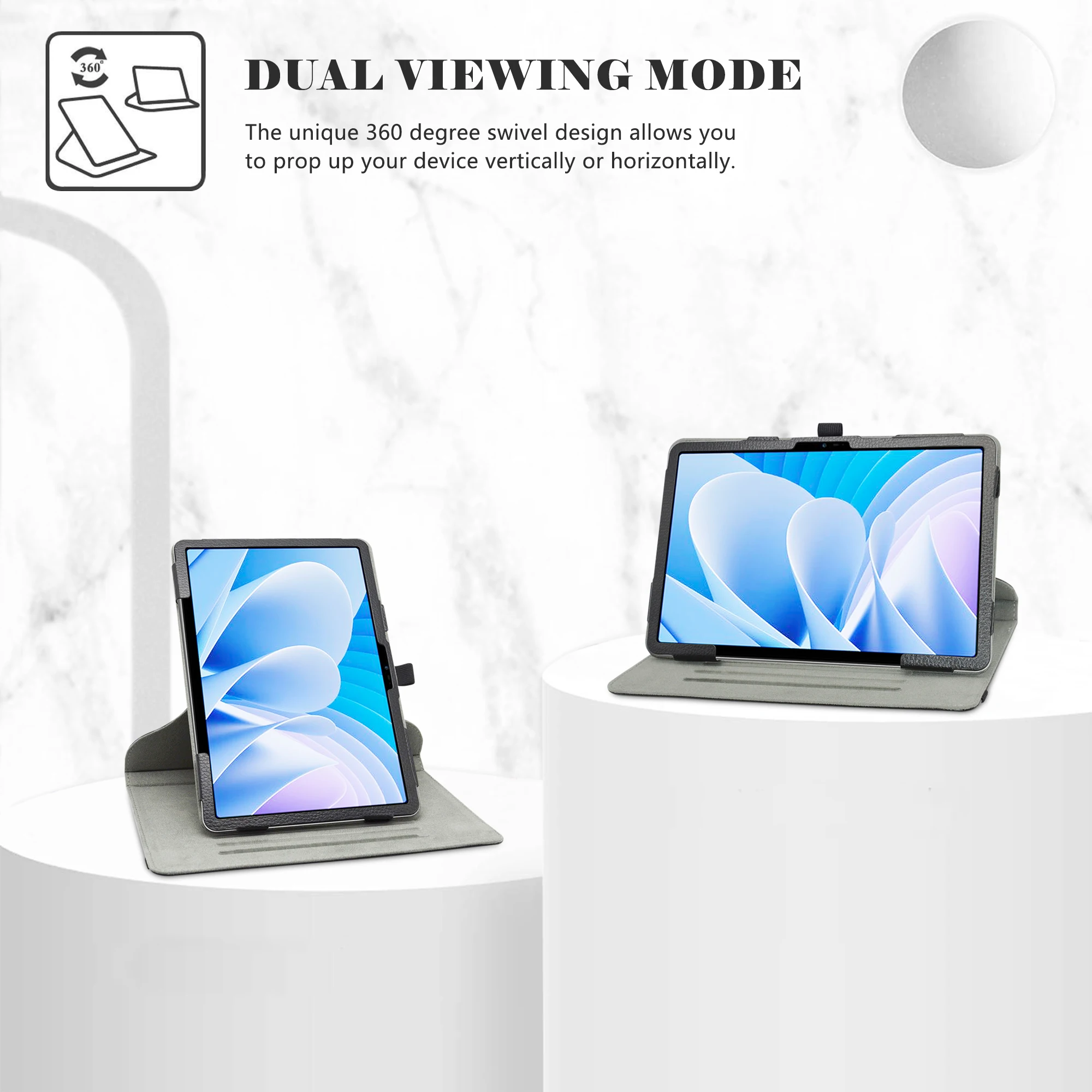 Doogee t30 proタブレットカバー、360度回転、回転PUレザー、11インチ