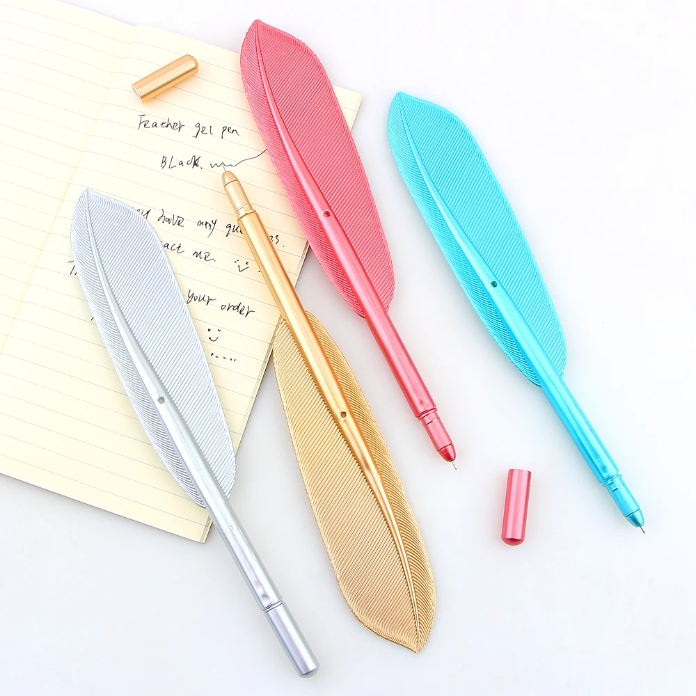 1 Piece Feather Pens Ballpoint Pen Writing for School Supplies Stationery gel pens,ballpoint pen,multifunction ballpoint pen,multifunctional pen,ball point pen