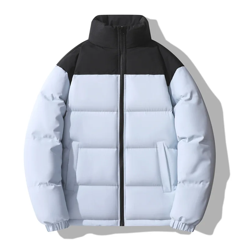 Men Padding Winter Cotton Padded Oversized Jackets Windproof Coat Parka Overcoat Brand Patchwork