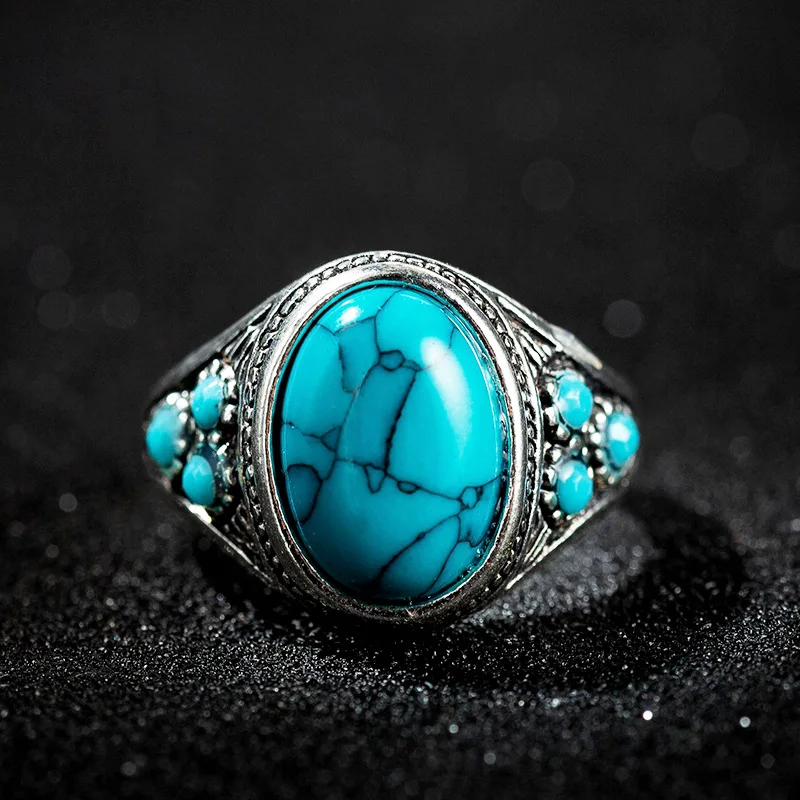 Türkiser Ring Für Damen Und Herren Vintage Schmuck_voghion.com