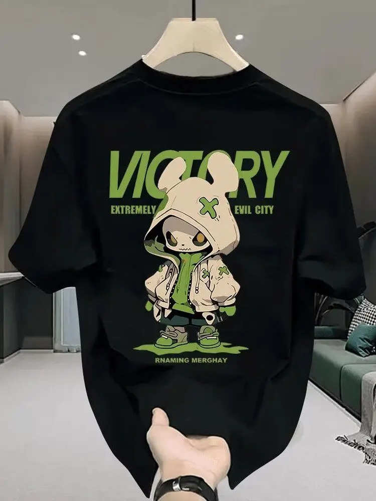 2026 여름 패션 신상품 반팔 티셔츠 - 고급 캐주얼 순면 프린트 셔츠 (남녀공용)