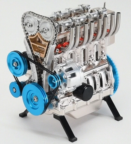 Двигун Металева збірна модель Micro Turbofan V8 Восьмициліндровий чотирициліндровий електричний міні-двигун