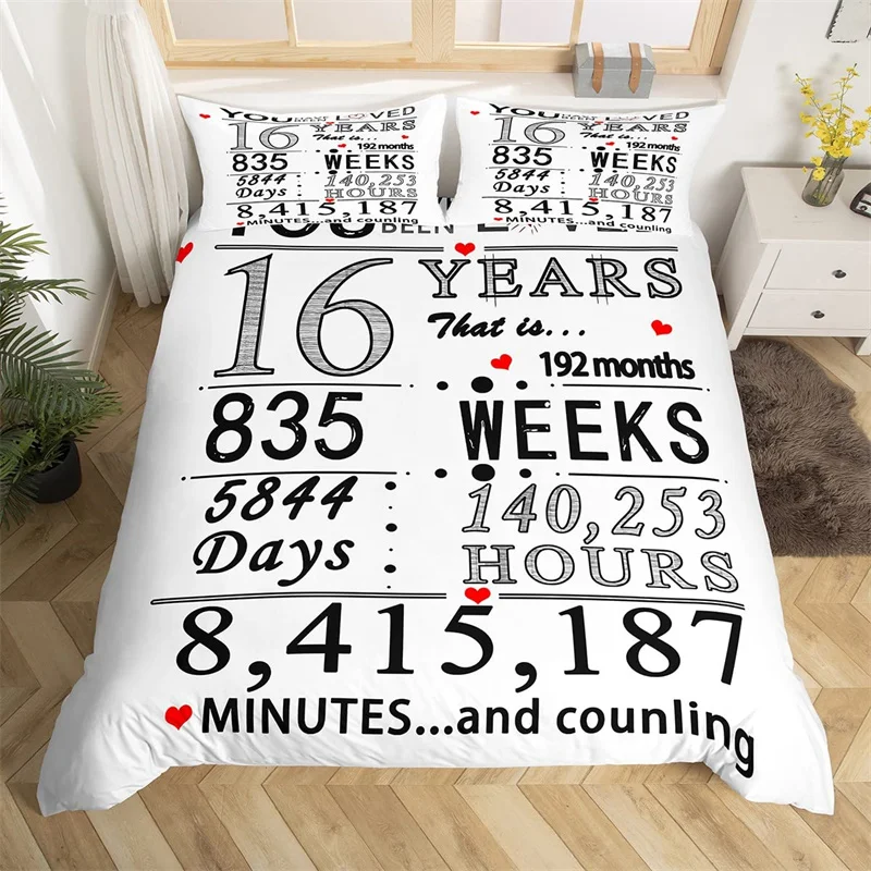 Calendario Di Compleanno Copripiumino Set Di Biancheria Da Letto Per Feste Di Buon Compleanno Regali Di Compleanno In Microfibra Copripiumino King Ful