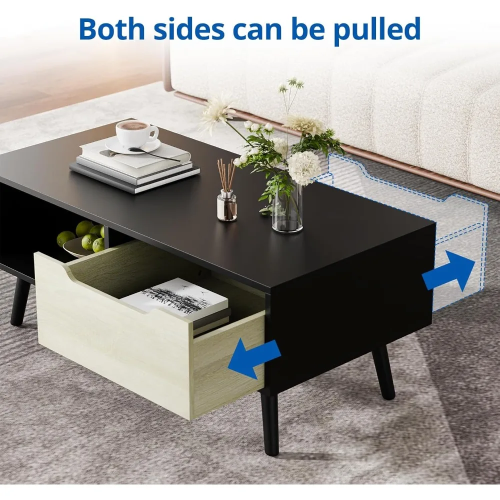 Modern Coffee Table, Wooden Cocktail with Storage, Minimalist Hallway Table, Café Tables 5
