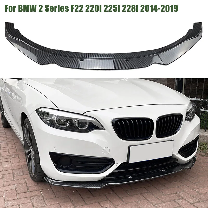 Grembiuli Paraurti Anteriore Per Auto Splitter Lip Spoiler Diffusore Guard Body Kit Cover Per Bmw Serie 2 F22 220I 225I 228I 2014 2015 ~ 2019