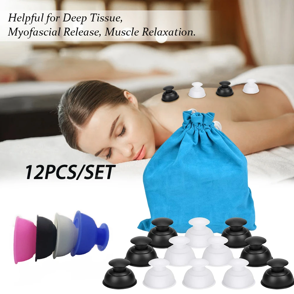 

Silicone Cupping Therapy Set Cups Massage Vacuum Cupping Anti Cellulite Suction Cup for Facial Bodypain Relief Muscle Relaxation