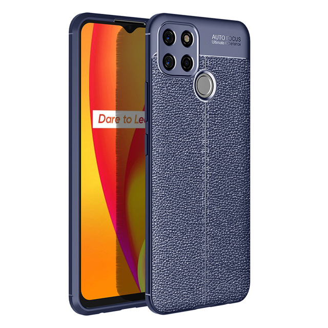 Cover OPPO Realme C25 Case For Realme C25 Capas Phone Bumper Shockproof Back Soft Leather For Fundas Realme C25 C 25 Cover