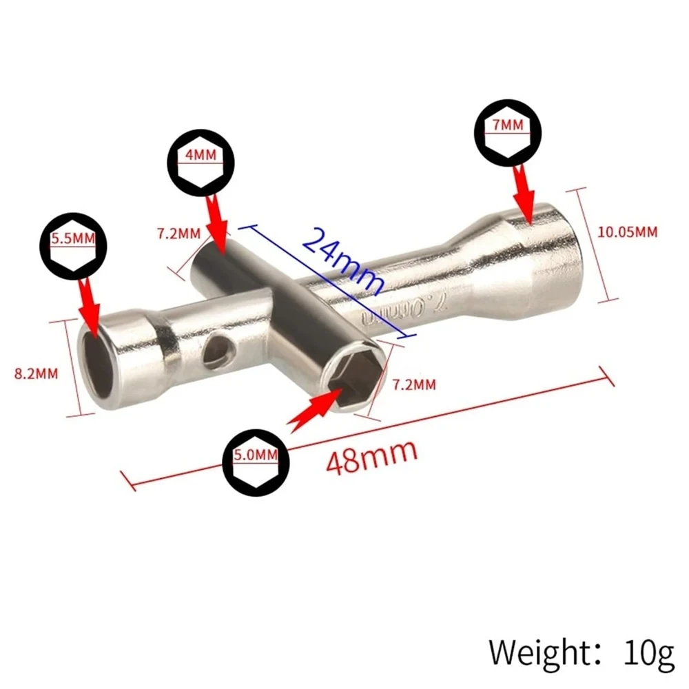 3D Printer Tool Mini Spanner 4 in 1 M2 M2.5 M3 M4 Screw Nut Hexagonal Cross Wrench For E3D V5 V6 Bambu X1 P1 A1 Nozzle
