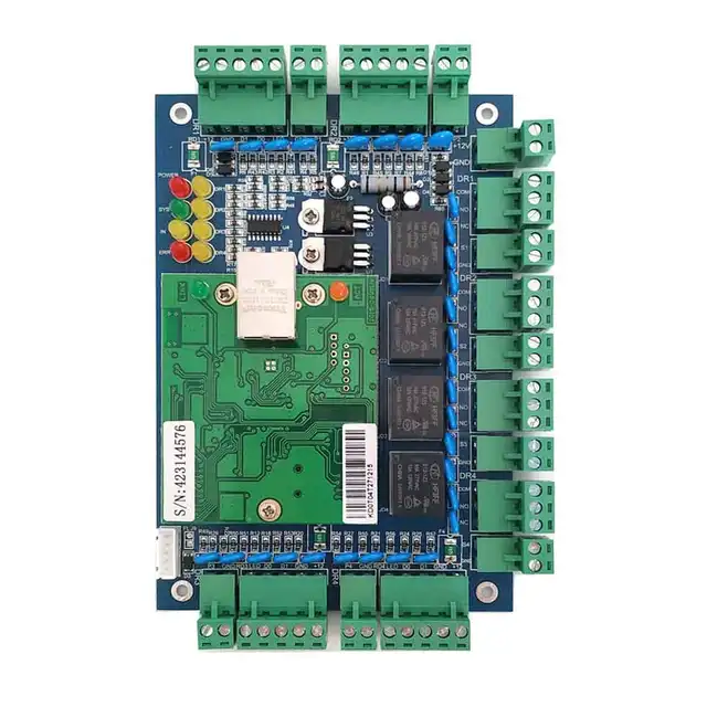 TCP/IP Four Door Access Control Kit 10A Big Power Access Board For Access System / Time Attendance Support RFID QR Reader Sn:L04 4