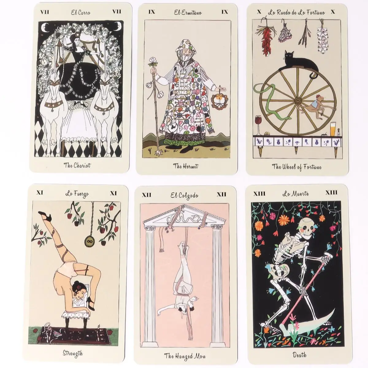 Tarot De Carlotydes Cards Poker Size Divination Fortune Telling Tarot Cards Deck Friend Party Entertainment Board Game 5