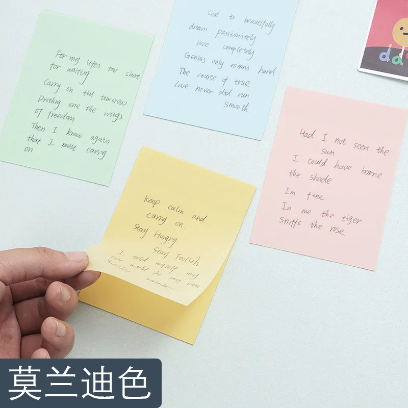 Waterproof PET Transparent Sticky Notes Memo Pad 50 Sheets Stickers Daily To Do List Note Paper for Office Kawaii Stationery