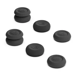 Set of 6 Premium Thumb Stick Caps - Gaming Joystick Cover & Grip Enhancements (Black)