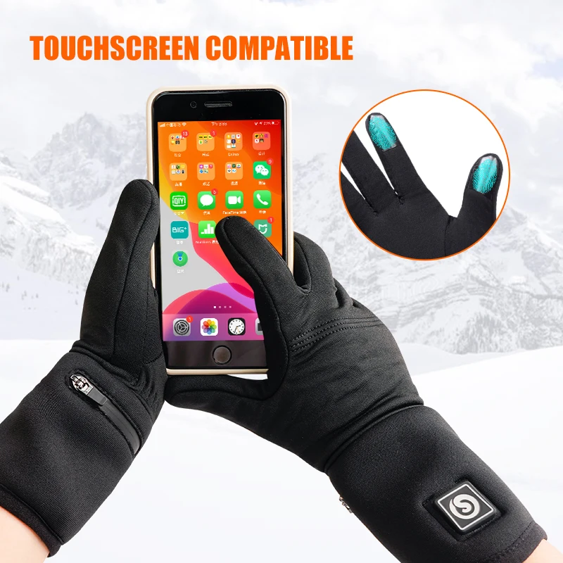 Day Wolf – Gants Thermiques En Cuir Pour Homme, Imperméables Et  Rechargeables, Pour Le Ski Et L'escalade - AliExpress