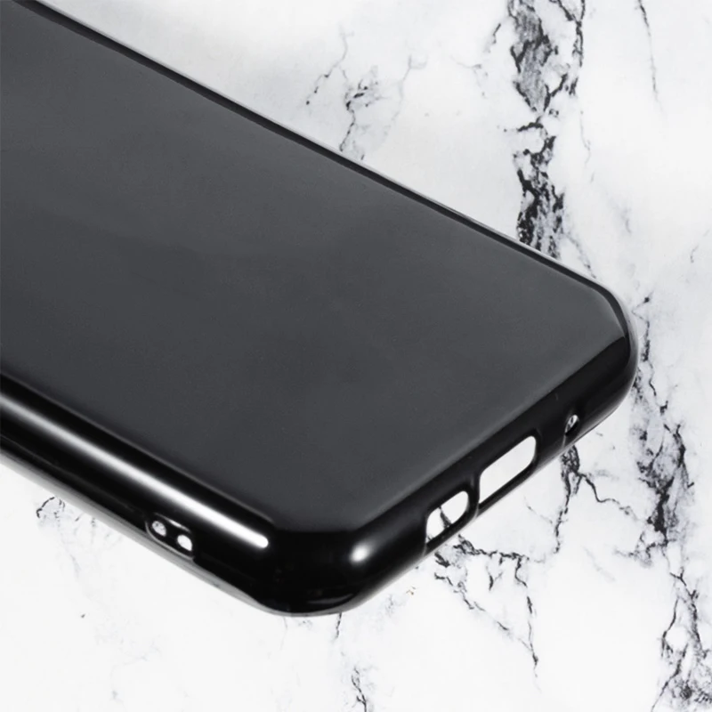 Black Transparent Soft TPU Phone Case - Silicone Protective Cover Shell