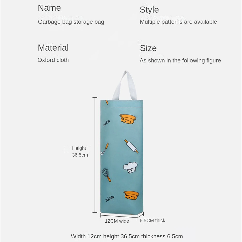 Hanging Storage Bags Waterproof Fabric Beautiful And Elegant Portable Extraction Bag Wall Mounted Garbage Bag Home Grocery Bag 5
