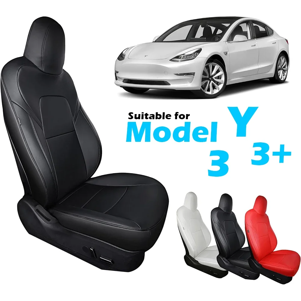 ラグジュアリー PUレザー シートカバー フロントシートプロテクター 2ピース ユニバーサル 四季用 PUレザー カーインテリア シートカバー パッドマット 防水 1pc ユニバーサル車 PU レザーシートカバー、自動車フロント