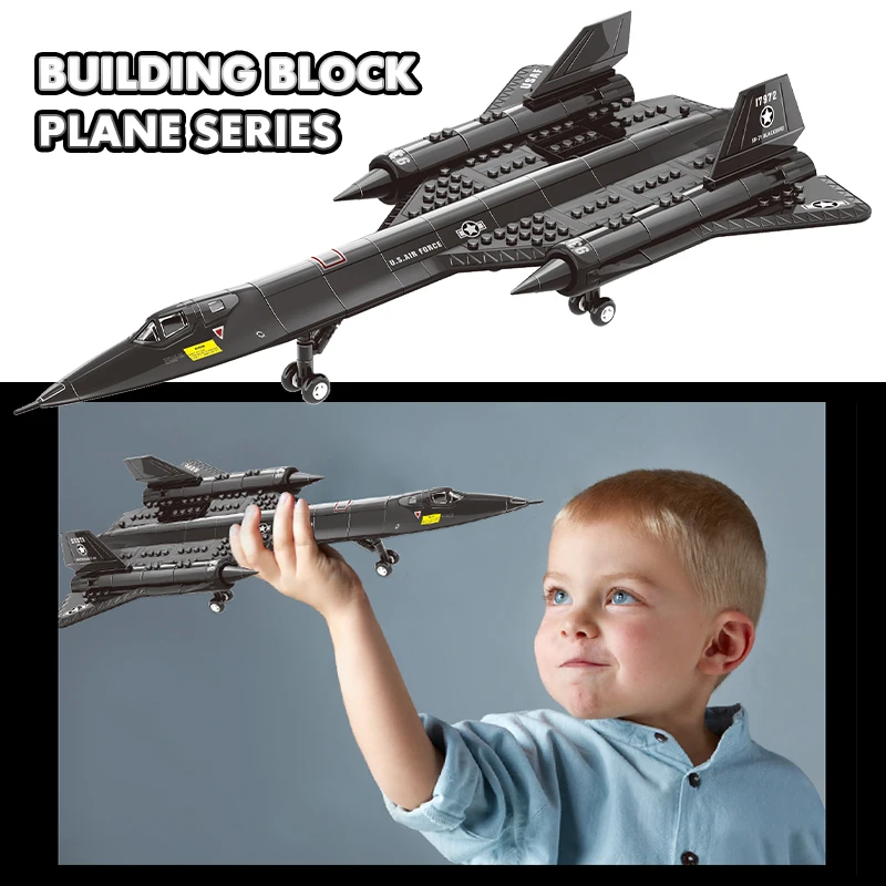 General Jim's SR 71 Blackbird Building Set – 183 Piece Military Model For Aviation Enthusiasts, 17.2\" Display, Compatibl