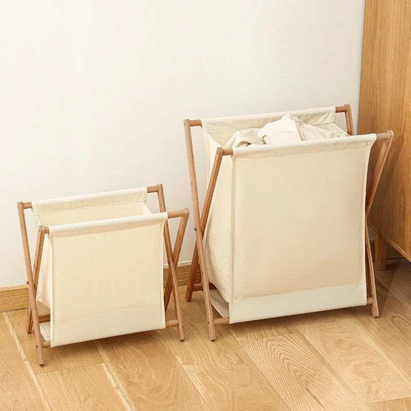 Large Capacity Foldable Black Laundry Basket with Handle - Durable Linen Storage Solution