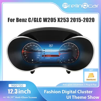 Panel de instrumentos digitales LCD 12,3 para Mercedes Benz C/GLC V205 W205/W253 2015-2020 años instrumento automático Paneel Cockpit Speedme 1