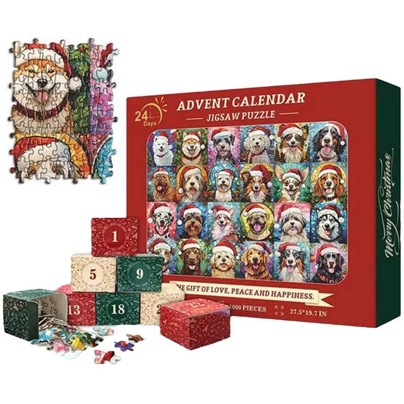 Calendario Dell'Avvento 2024 Puzzle Di Natale: 1008 Pezzi, 69,8x50 Cm, Conto Alla Rovescia Per Adulti E Bambini, Idea Regalo Famiglia. - 5