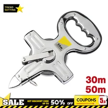  30/50M Portable Steel Frame Ruler Metric Scale Stainless Steel Rule Engineering Professional Surveying Tools High Quality Tape 