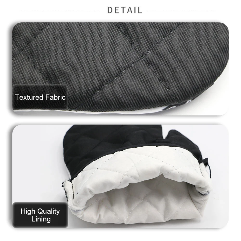 2Pcs Oven Mitts Pot Holders Sets Heat Resistant Kitchen Mittens Cooking Gloves for Microwave BBQ Baking Grilling