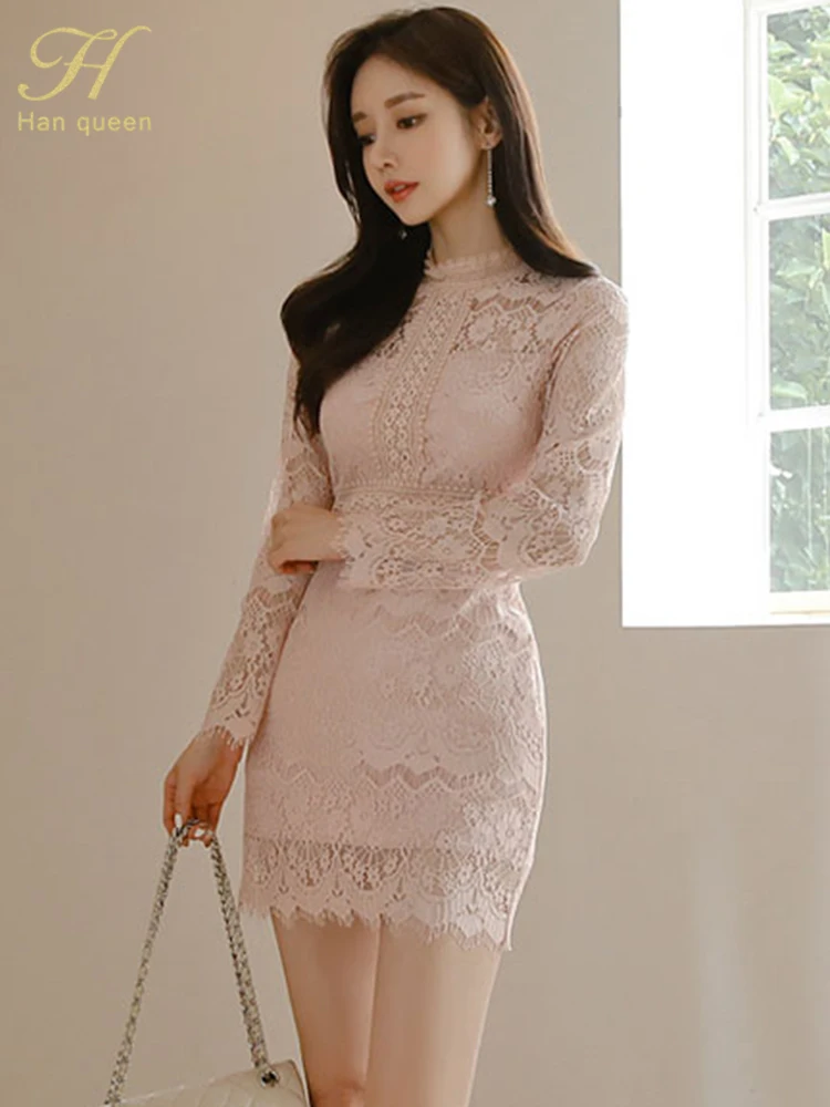H-Han-Queen-Hot-Sale-Elegant-Long-Sleeve-Office-Pencil-Dress-Women ...
