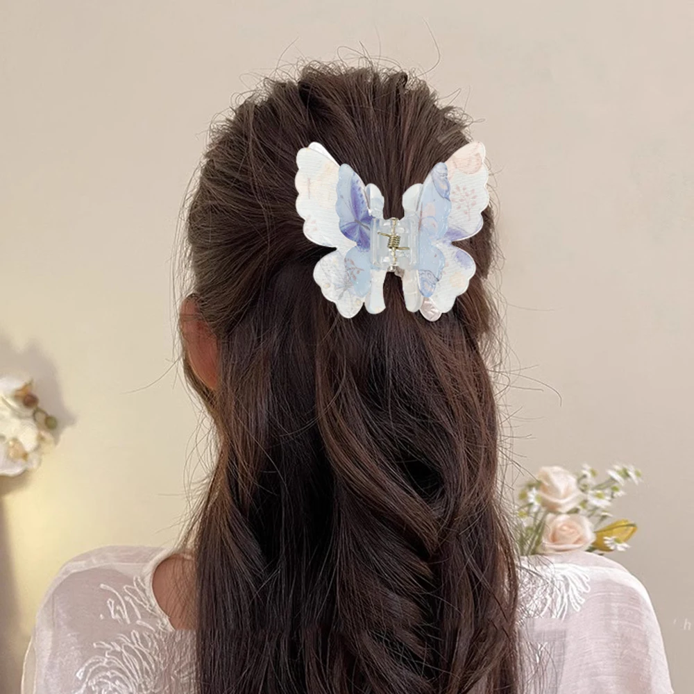 New Fairy Butterfly Hair Claw Crab Clip Girls Princess Summer Sweet Shark Clip for Women Korean Hairpin Hair Accessories