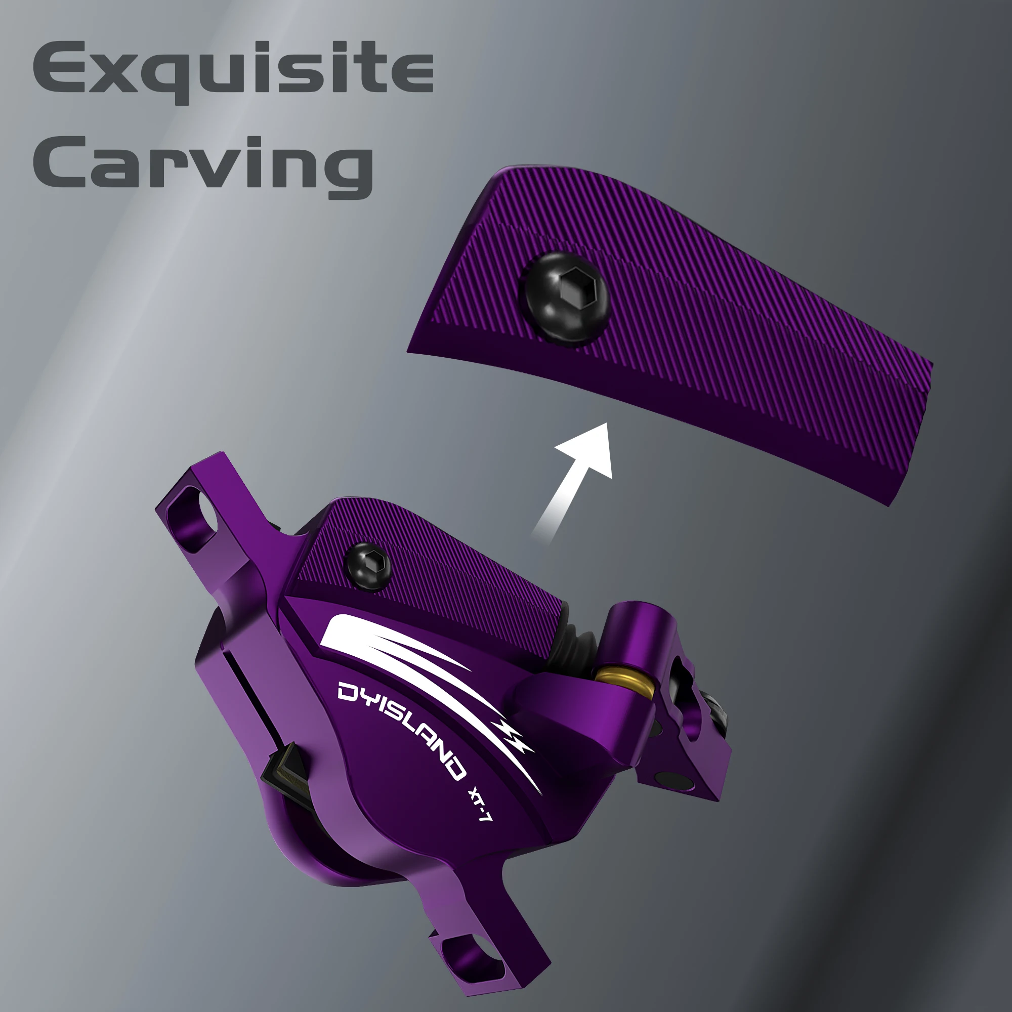 XT-7 Hydraulic Disc Brake Calipers – Cable-Actuated, Front & Rear Set For MTB, Road, & E-Bikes