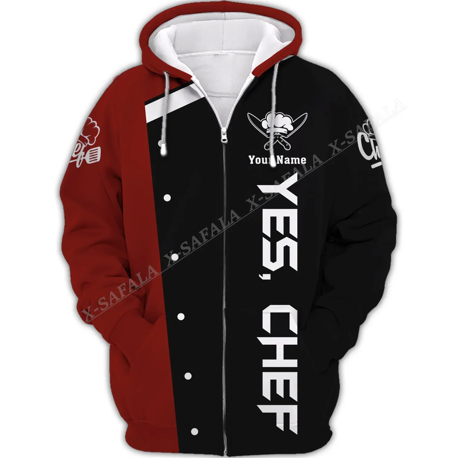 

Chef Custom YES Wear Cosplay 3D Print Hoodie Hooded Men Pullover Sweatshirt Jacket Jersey Tracksuits Shirt Jumper Sport 3