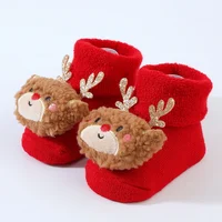 0-3 Years Children Stockings Baby Thickened Terry Xmas Warm Stuff Boy Girl Christmas Winter Clothing Accessories  Toddler Socks 3